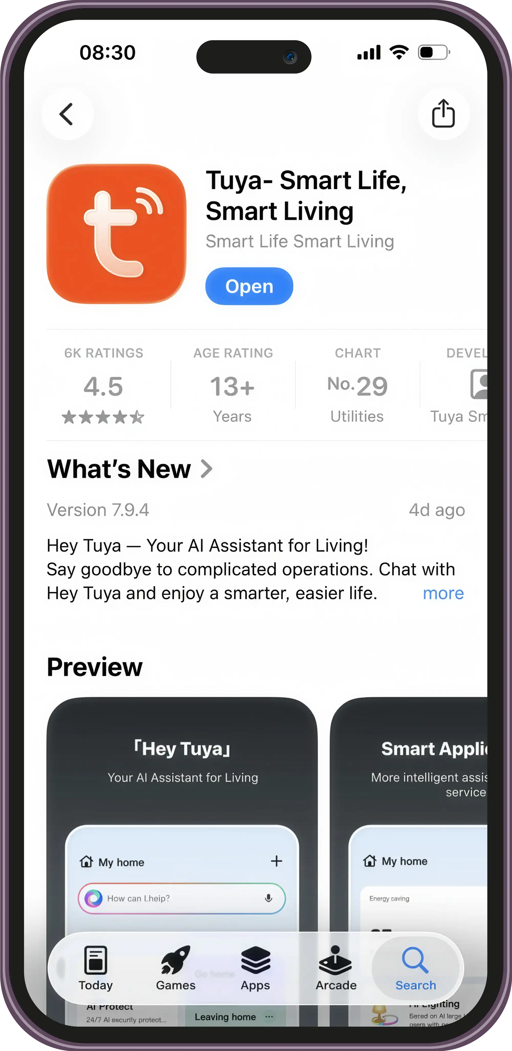 Download the Tuya App